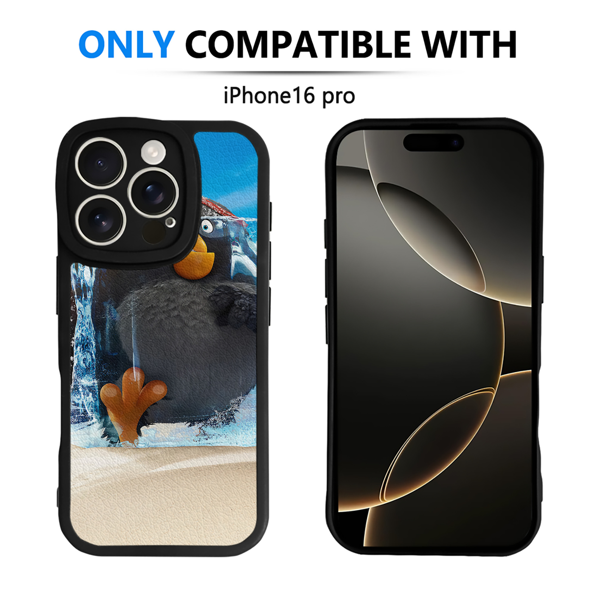 （画像用） Angry Birds アングリーバード 【iPhone 16シリーズ対応】シリコンスマホケース（レザー調） 材質：シリコン